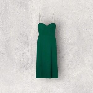 Reformation Juliette Dress In Emerald Sz  0 Retail $248 B3085